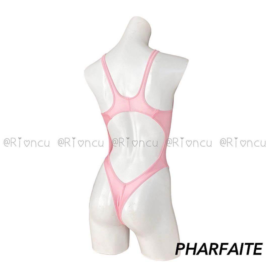新品【パルフェット PHARFAITE】Tバックレーシングスイムウェア ピンク