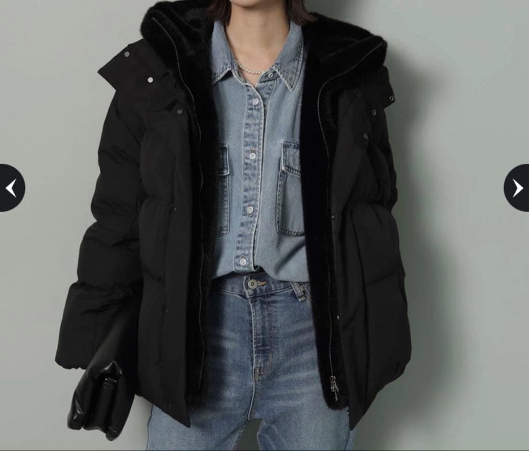 Arpege story ファーフード付きMINOTECH中綿コート - メルカリ