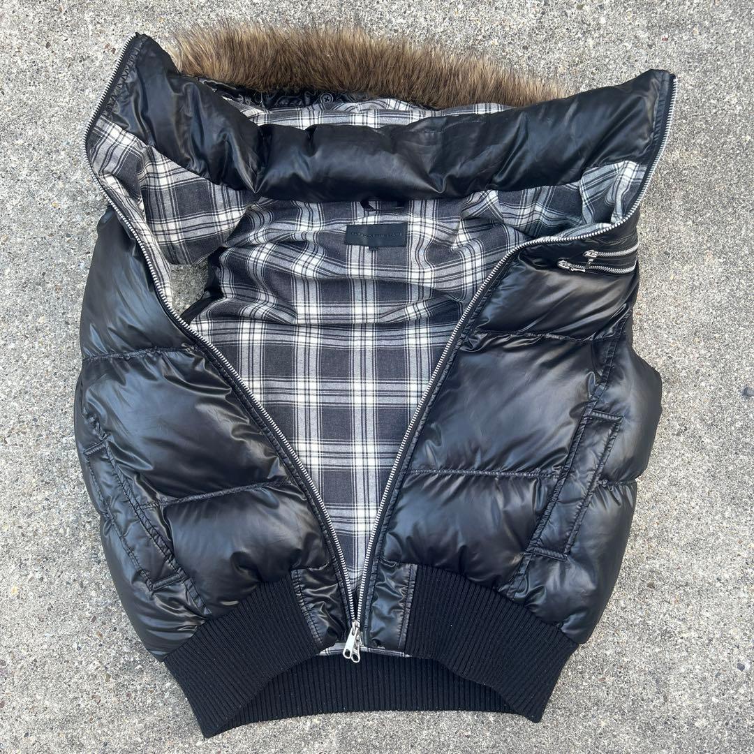 ダウンベスト ファー 平成ギャル y2k ダブルジップ お兄系 グランジ