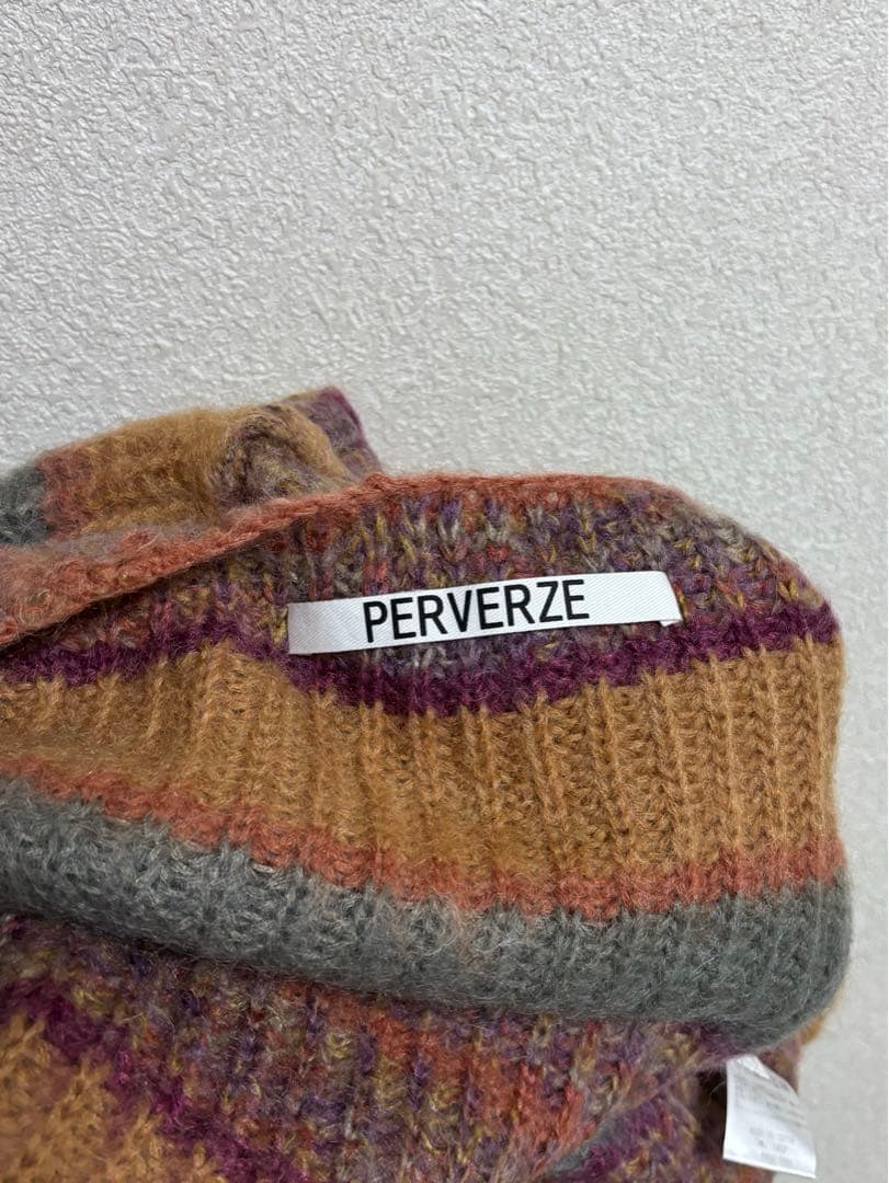 タイムセール 美品 perverze モヘアニットカーディガン ピンク - メルカリ