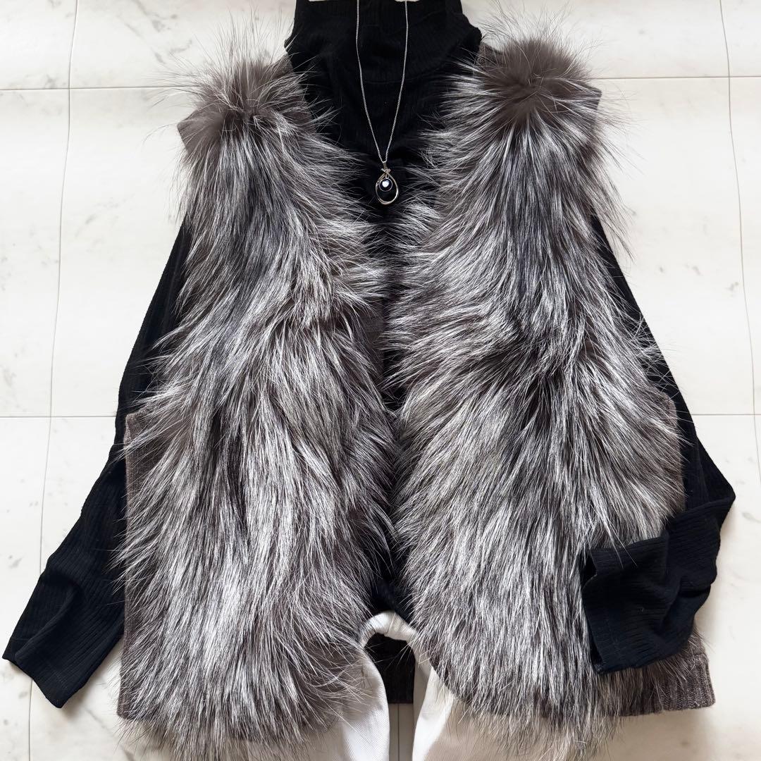 ダーマコレクション カシミヤ フォックス ファーベスト L - メルカリ