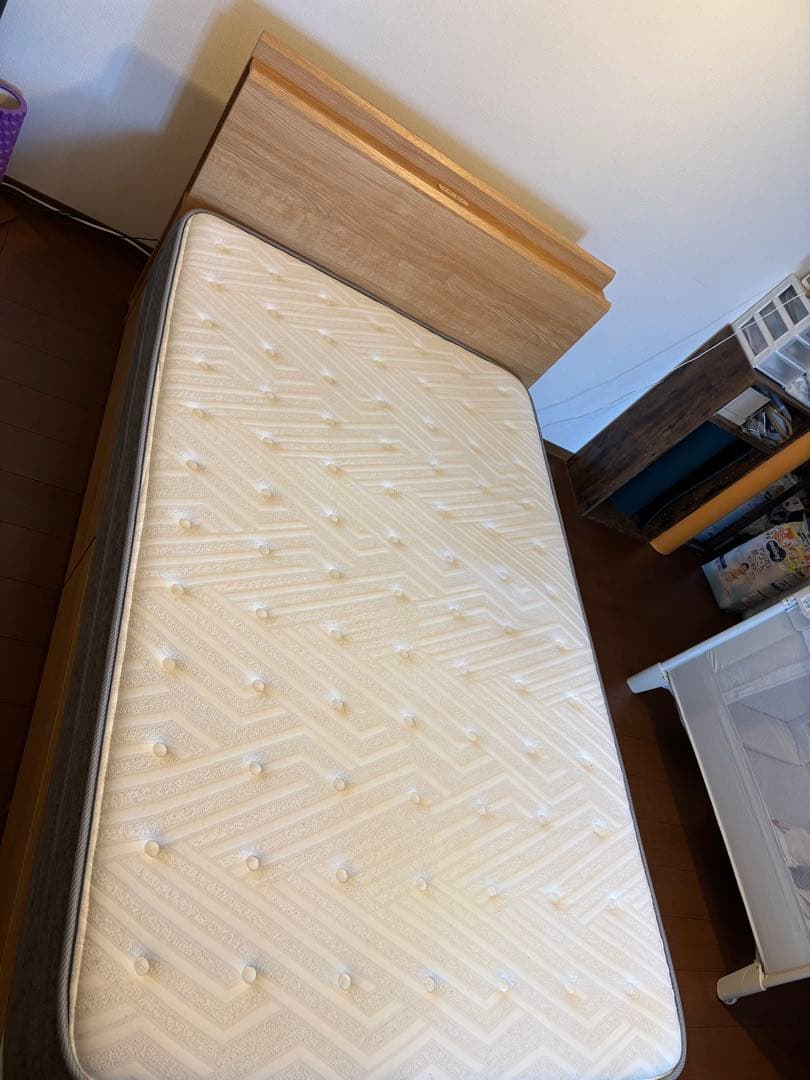 収納付きセミダブルベッドフレーム USBポート付き セミダブルベッド USBポート付 引出し収納付きベッドフレーム 収納