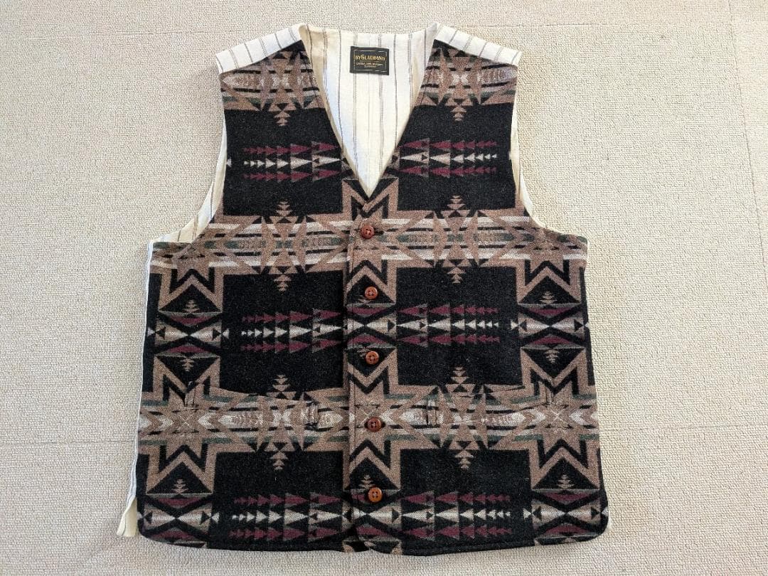 グラッドハンド スピリッツ ベスト ネイティブ柄 ワークベスト L 40 日本製 グラッドハンド スピリッツ ベスト ネイティブ柄 ワークベスト L 40 日本製