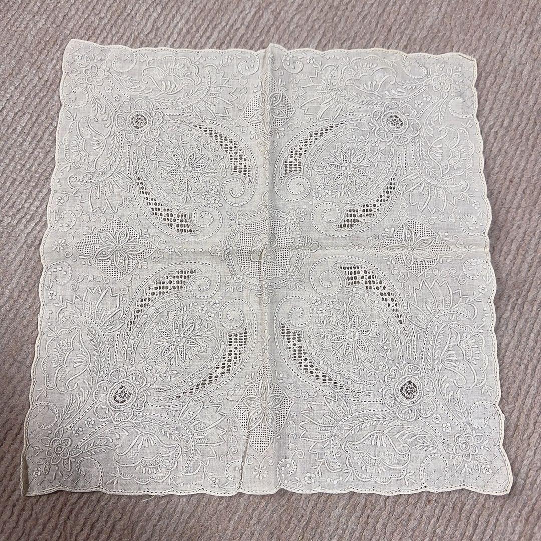 スワトウ刺繍 レースハンカチ 汕頭 総刺繍 - メルカリ
