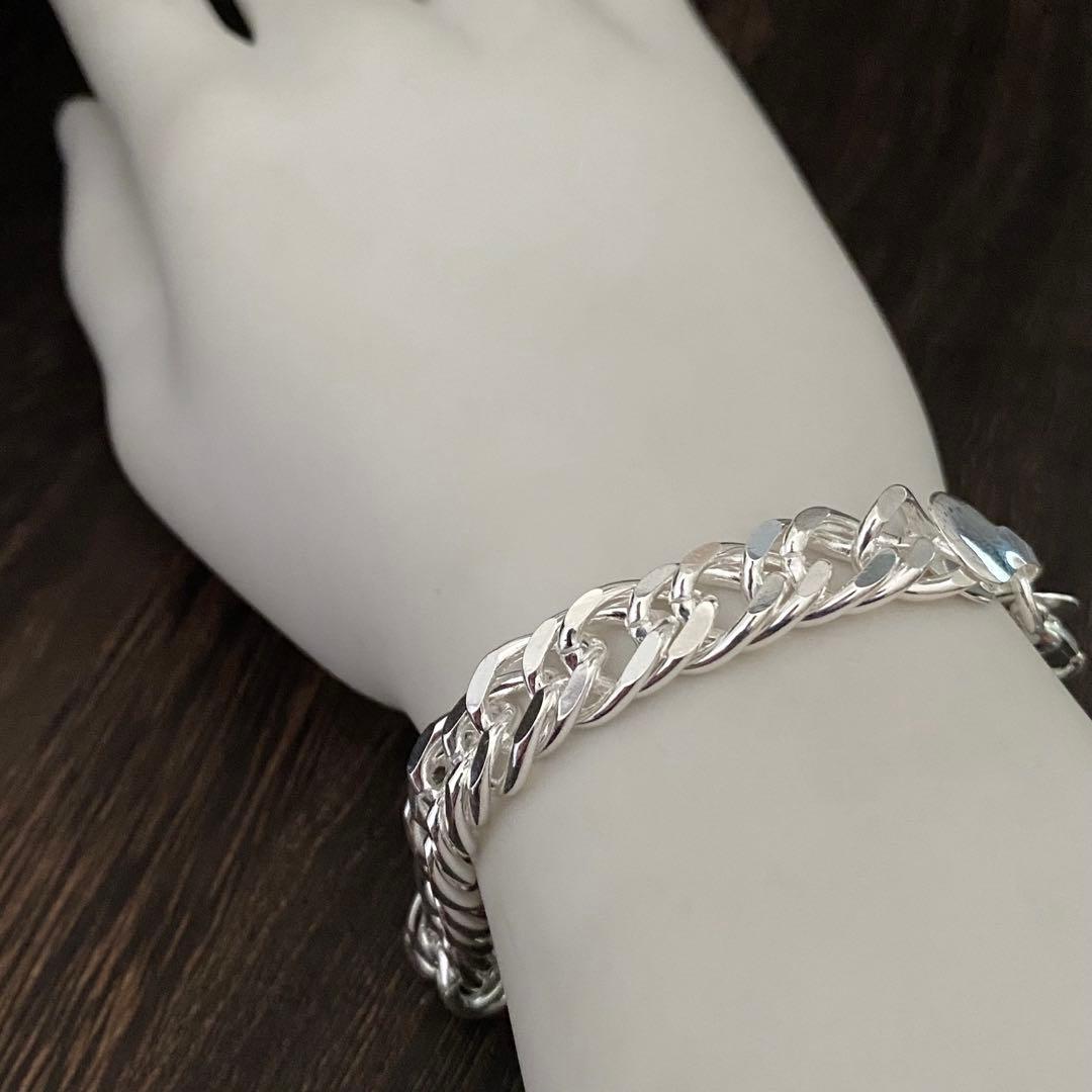 メキシカンジュエリー シルバー925 喜平チェーン ブレスレット 20cm