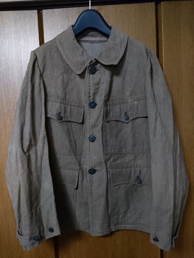 30s フレンチ ビンテージ 動物ボタン ハンティングジャケット - メルカリ