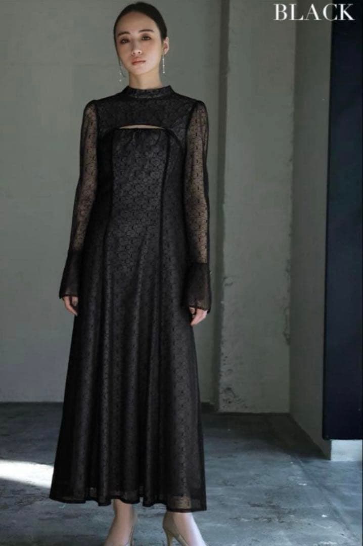 ANDRESD バックオープンジオメトリックドレス アンドレスド バックオープンジオメトリックドレス 結婚式 ドレス