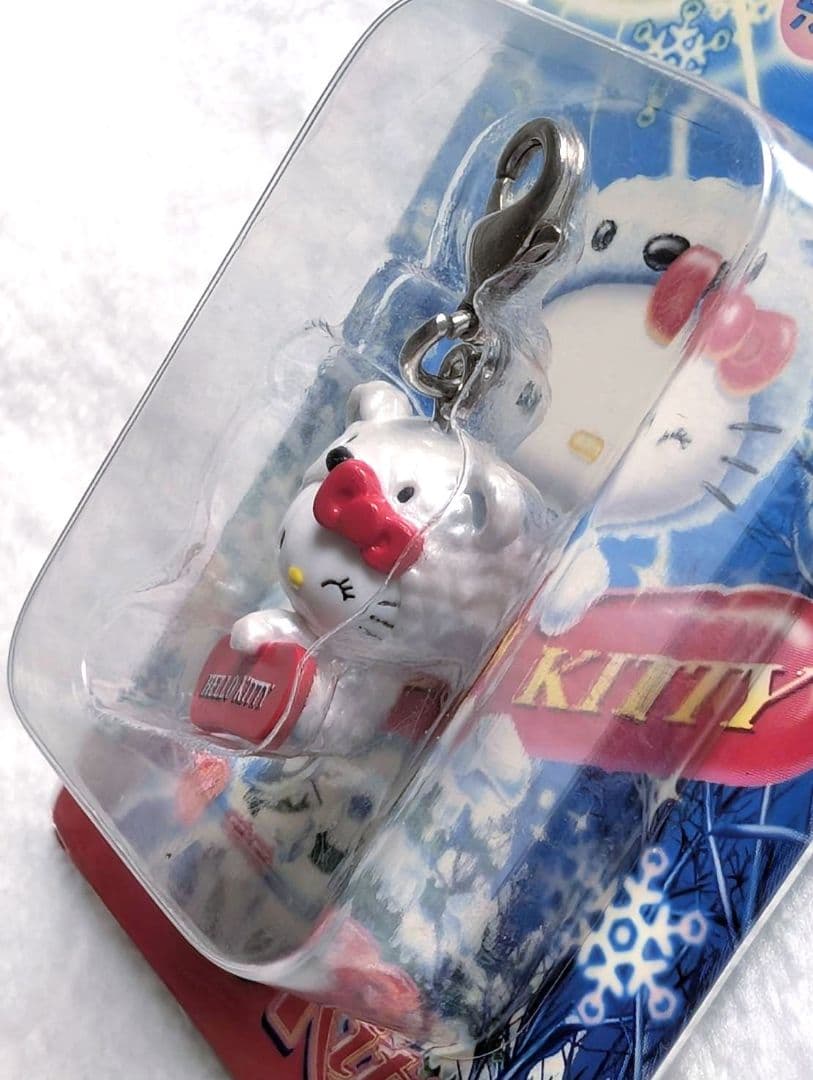 ご当地キティ 根付け 冬季限定 白くま スノーボード ファスナー