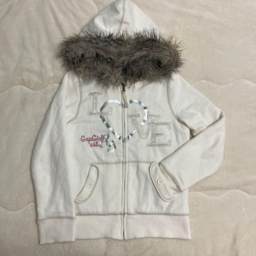 平成ギャル 00s GAP ファー グランジ ジップパーカー 160cm y2k - メルカリ