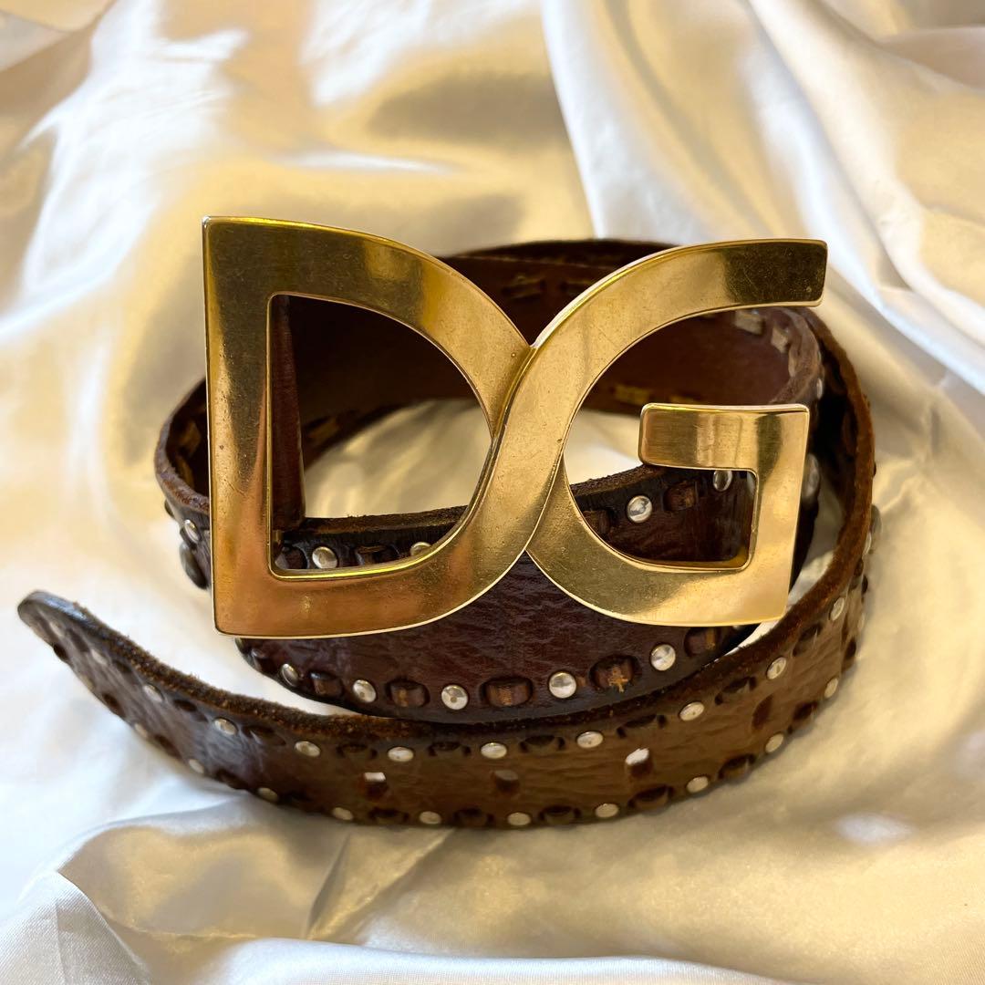 小物 DOLCE&GABBANA Leather belt studs dg DOLCE & GABBANA Belt Black Calf Leather Studded Silver Buckle 90cm