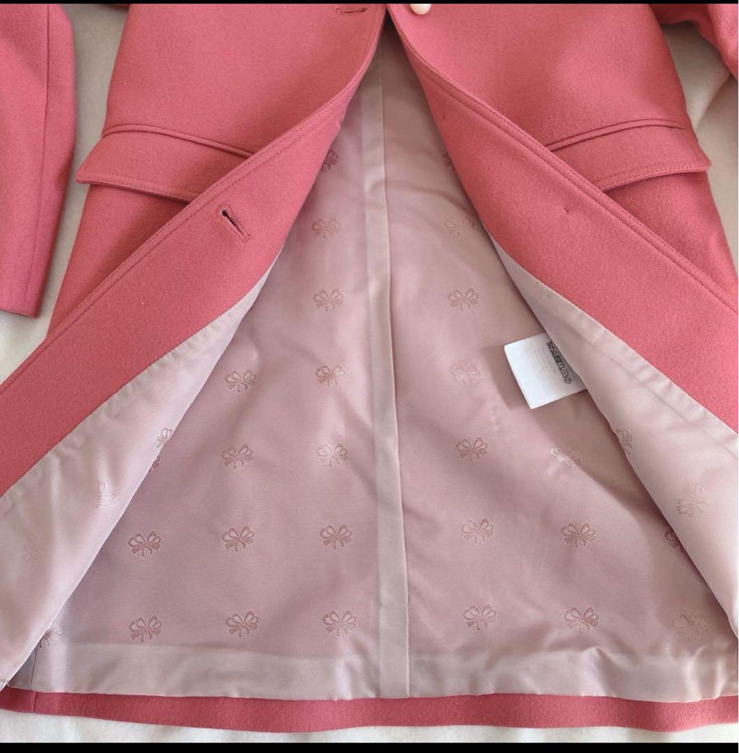 定価10万 グッチ メルトン コート GGパール サイズ6 ピンク 110