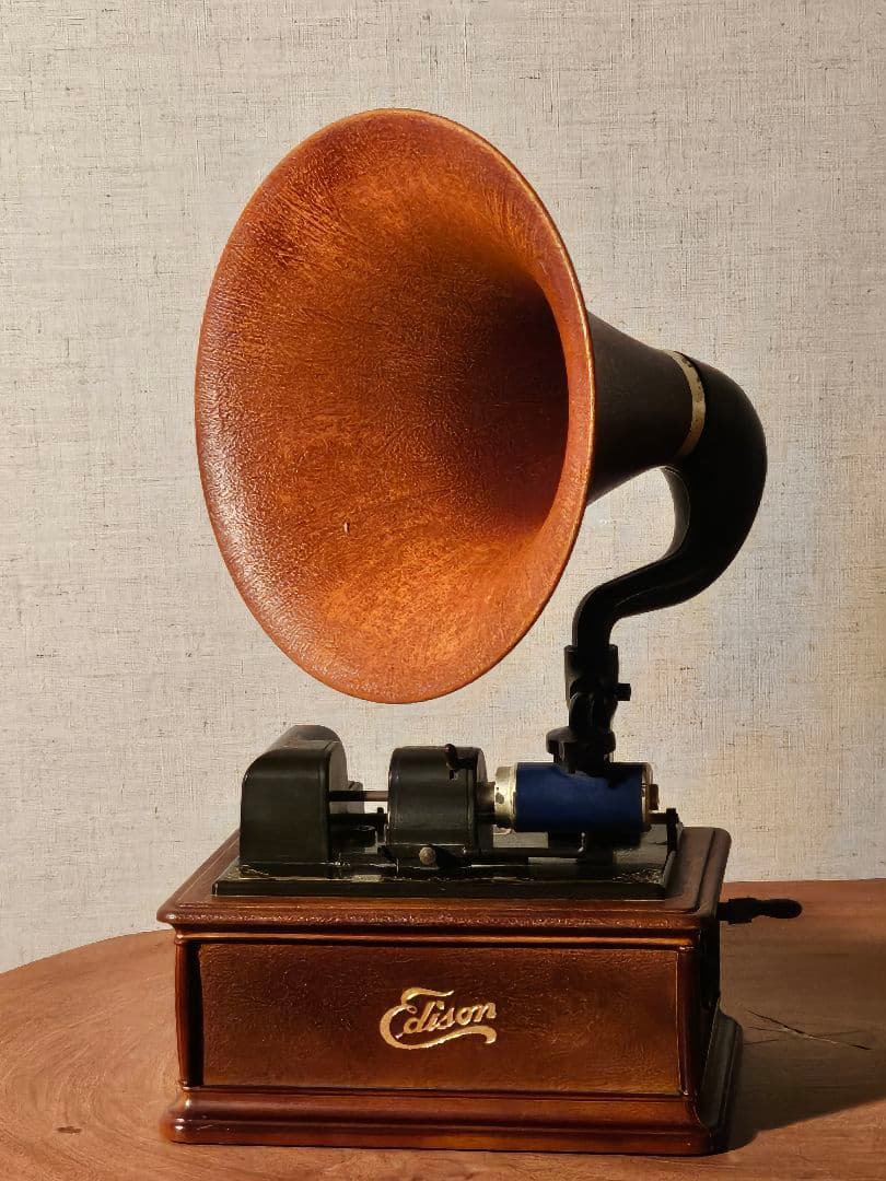 Technicsテクニクスエジソンオペラオルゴール蓄音機型 Technics ミニチュア蓄音機 エジソン社オペラ型モデル オルゴール小物