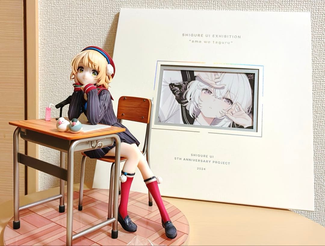 しぐれうい5th Anniversary直筆サイン色紙＆1/7スケールフィギュア 限定1点／サイン入り／送料別】しぐれうい ハイパーオーバースケール