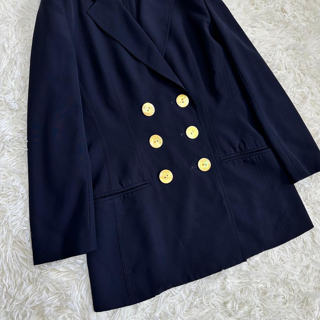Christian Dior ダブルジャケットシェルボタン ネイビー 紺 9号 - メルカリ
