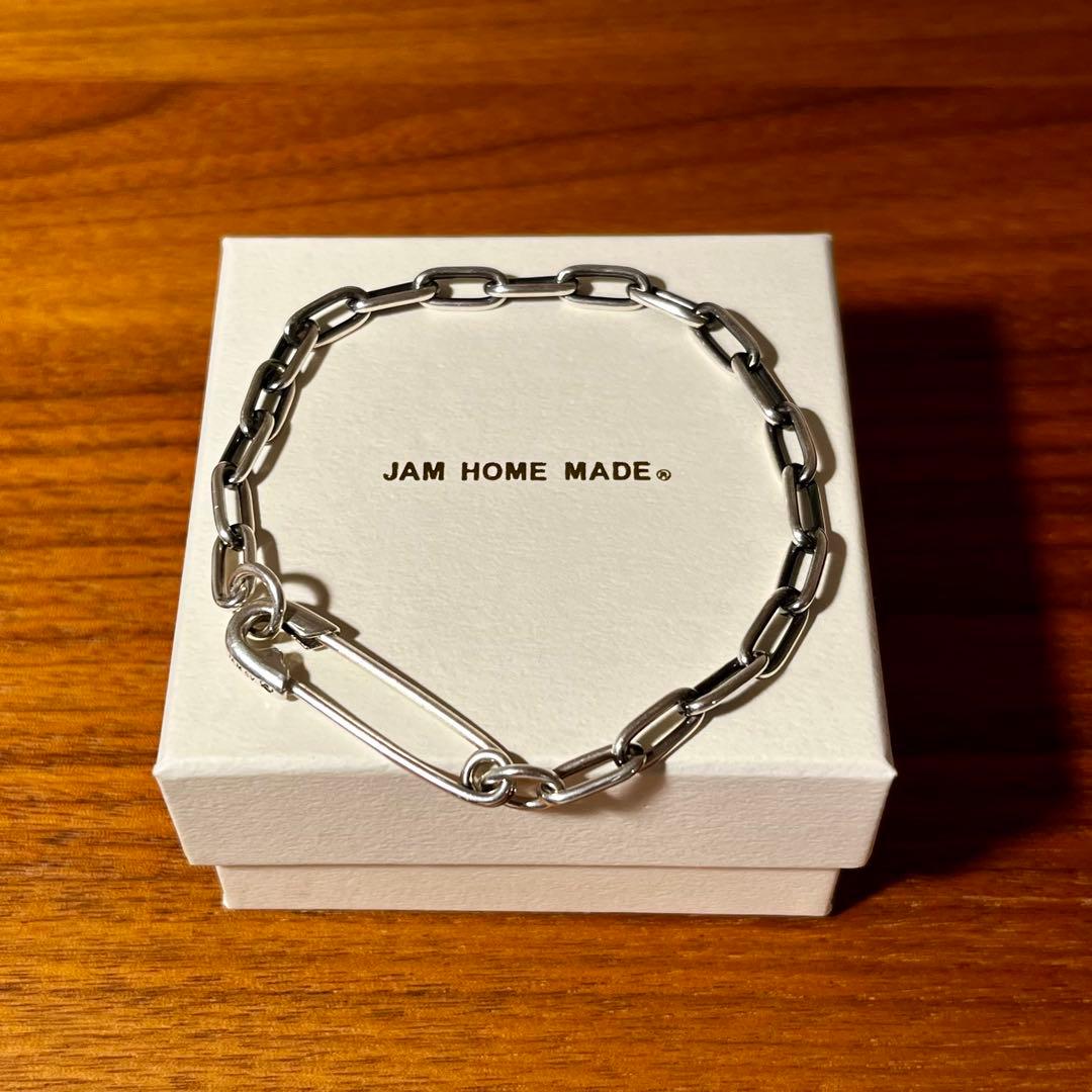 JAM HOME MADE 安全ピン長アズキチェーンダイヤモンドブレスレットM