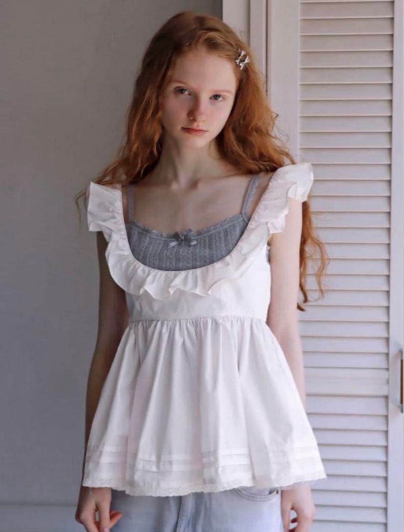 【mieya mieya】PETIT APLON TOP PETIT APLON TOP -WHITE- | mieya mieya