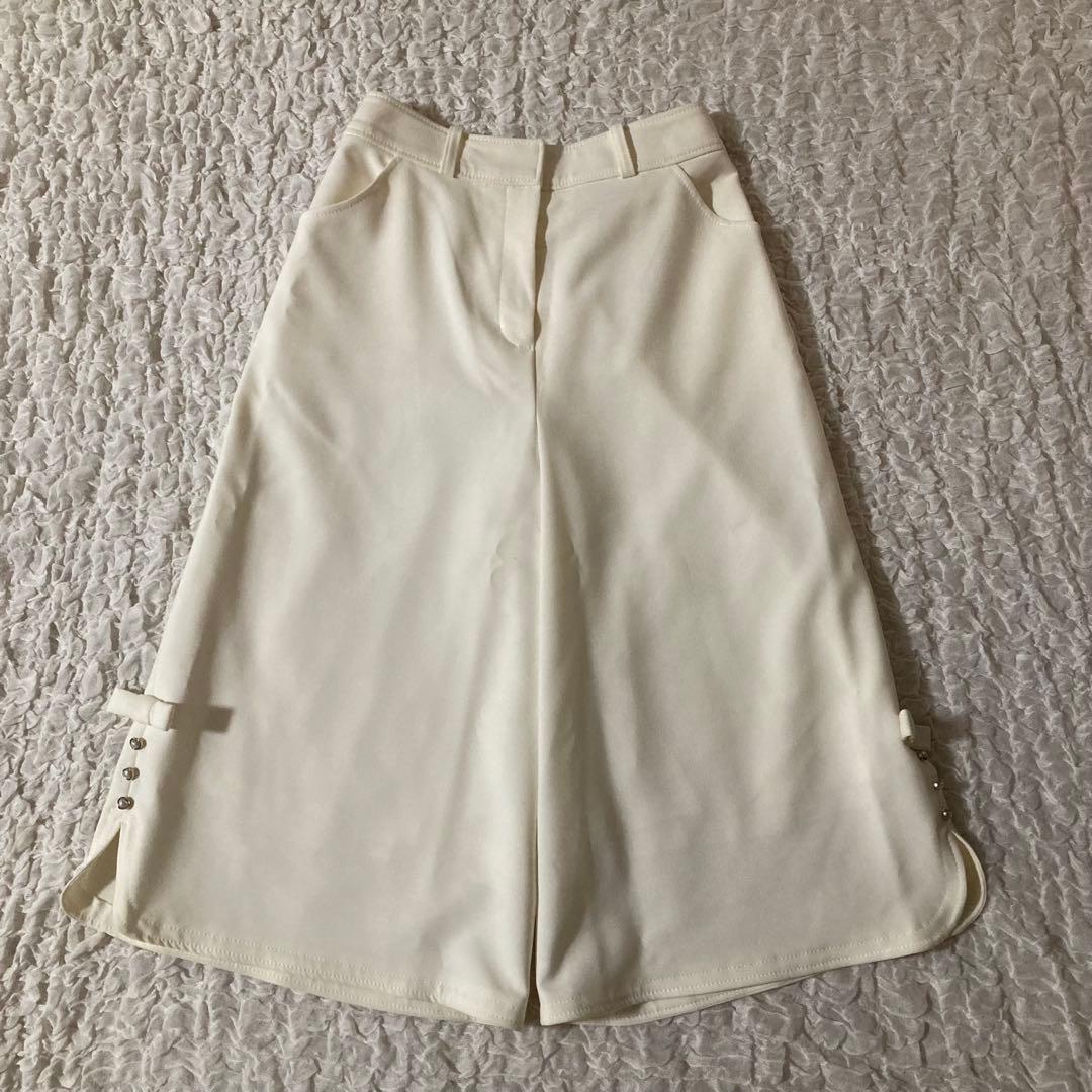 M'S GRACY ガウチョパンツ38 M'S GRACY（エムズグレイシー） パンツ フェイクレザーワイドパンツ