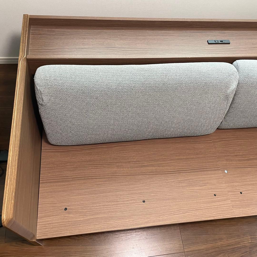 ニトリ 3Way ベッドソファB1-USB (B1-USB2 GY/MBR) - メルカリ