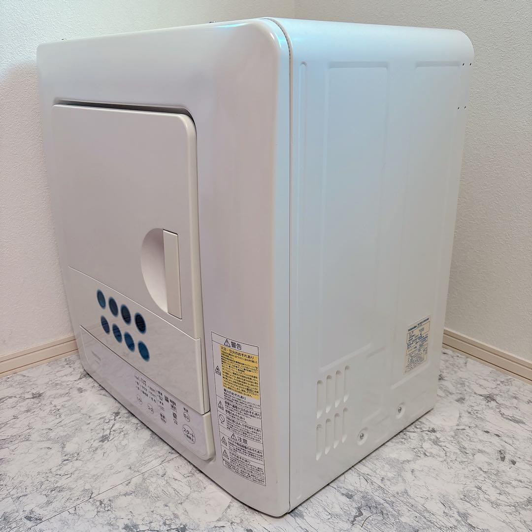 美品✨清潔✨2021年製　東芝 衣類乾燥機 4.5kg ED-458 ホワイト