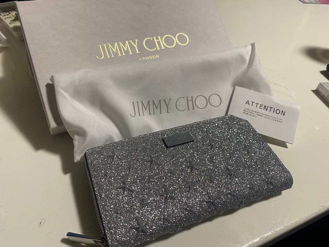 JIMMYCHOO ジミーチュウ 長財布 カーナビーS シルバーグリッターレザー カーナビー / S | シルバー グリッターレザー・ウォレット | ジミー チュウ
