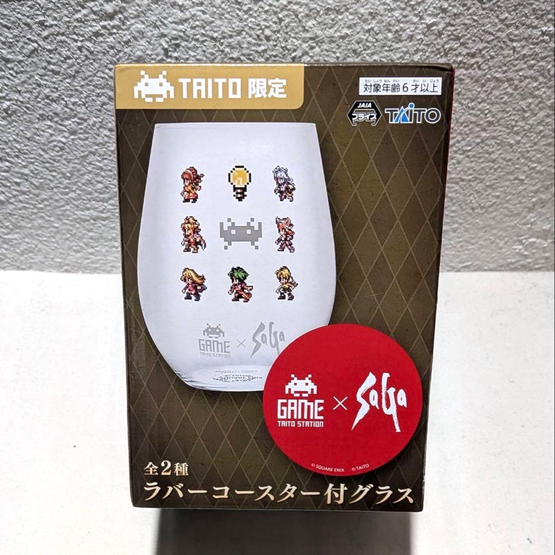 未開封】サガ×タイトーコラボ ラバーコースター付き グラス デザインB