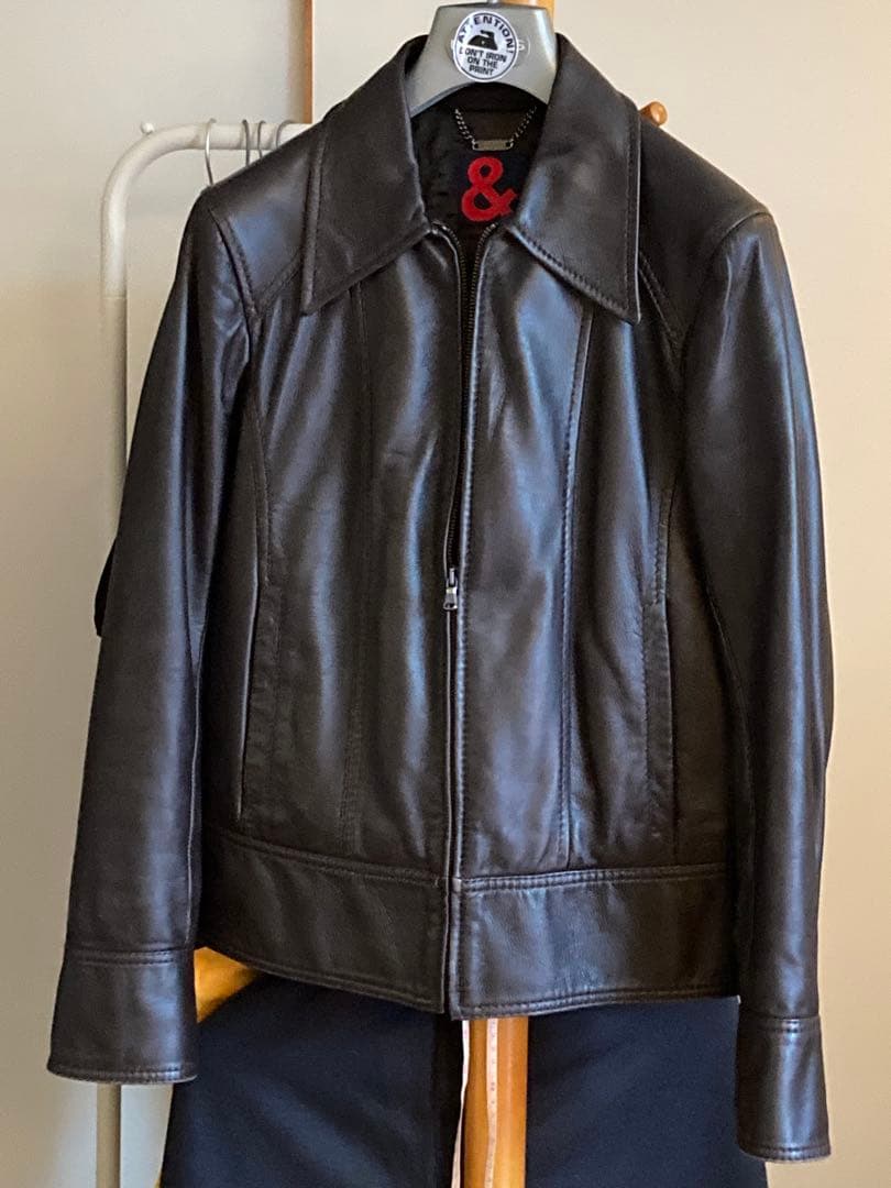 ＆ dolche&gabbanaDARKBROWNラムレザーブルゾンsize40 ＆ dolche&gabbanaDARKBROWNラムレザーブルゾンsize40