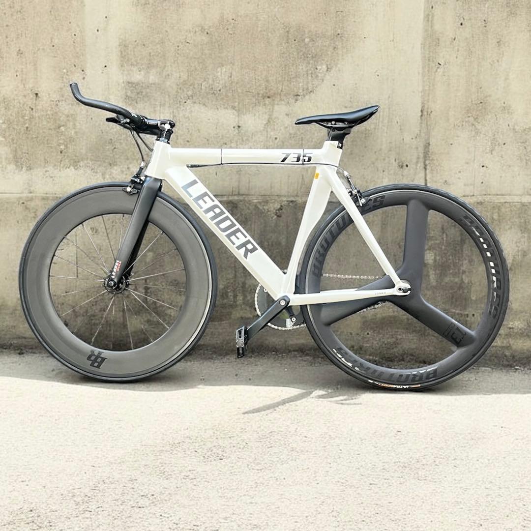 e*o様 LEADER 735TR ピストバイク リーダーバイク ホワイト LEADER BIKE 735 WHITE ストリートCUSTOM BIKE !! | ブローチャーズ