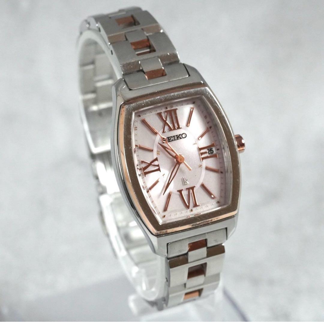 SEIKO ルキア 1B22-0AZ0 ピンク 電波ソーラー コンビ 腕時計 - メルカリ