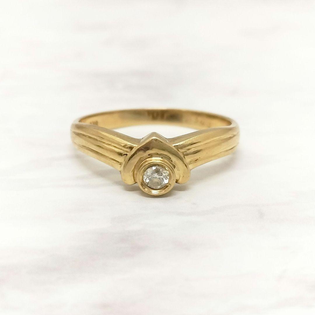 タイムセール♡K18 ダイヤモンド リング 0.07ct 11.5号 レディース