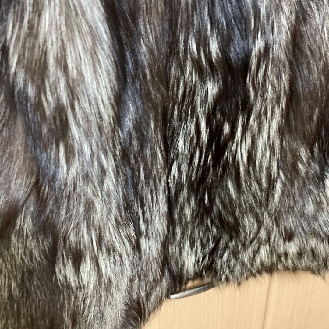 良品 サガフォックス ファーコート シルバーフォックス 毛皮 肉厚 銀