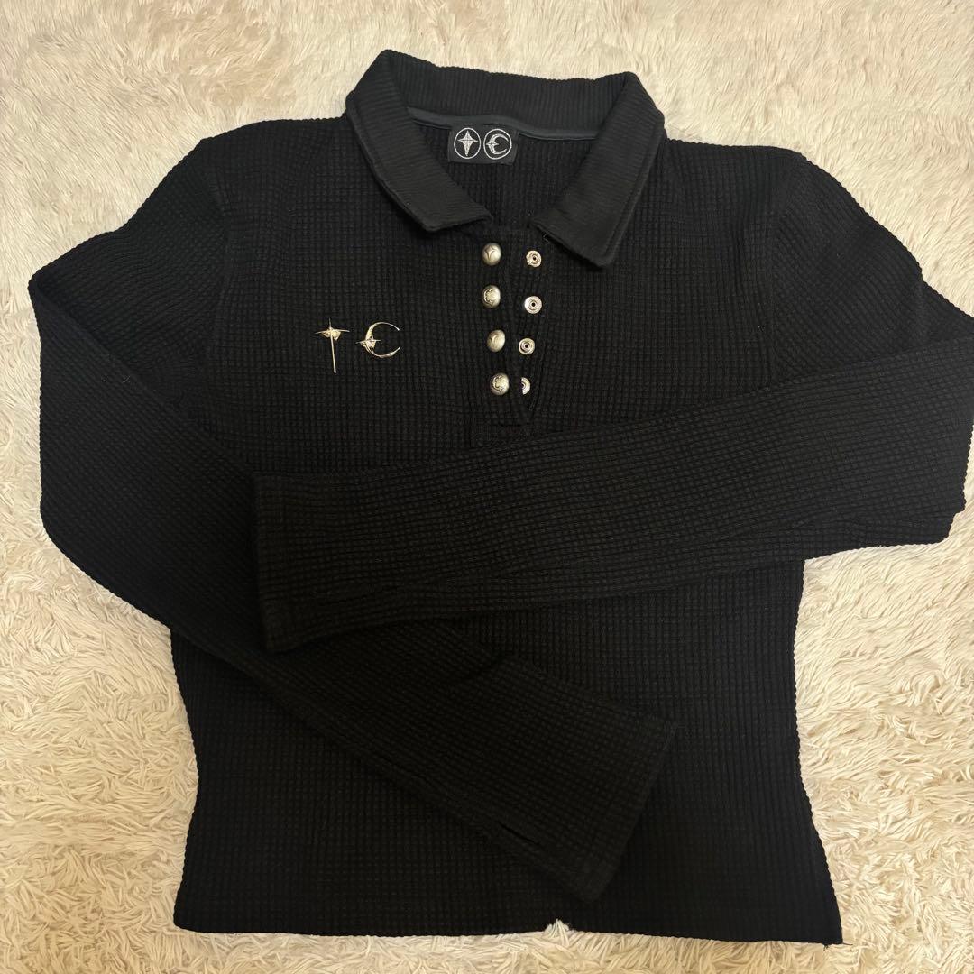 THUG CLUB(サグクラブ) ワッフル トップス Thug Club】Leather Flame Hooded Zip-Up (Thug Club/パーカー