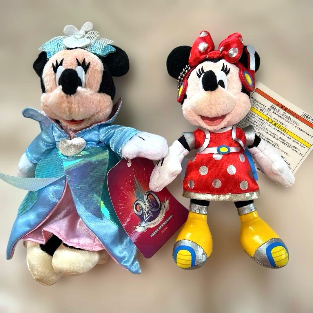 ミニーマウス 20周年 32周年 ぬいぐるみバッジセット 東京