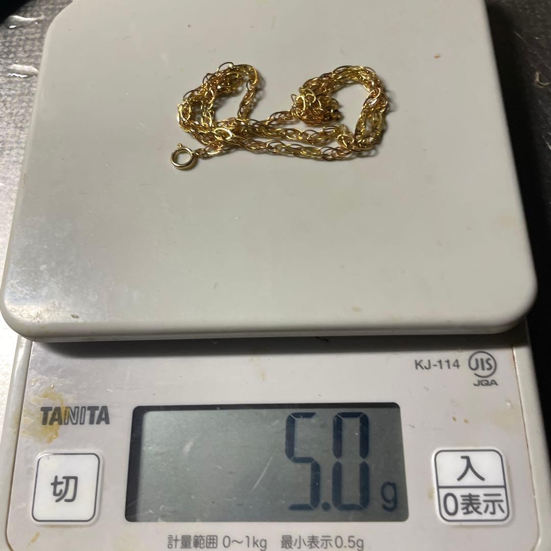 18kスクリュチェーンネックレス 5.0g