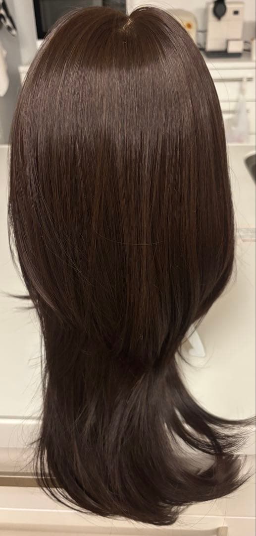 新品】ピンクエイジ 総手植えフルウィッグ レイヤードパーマ エミリン