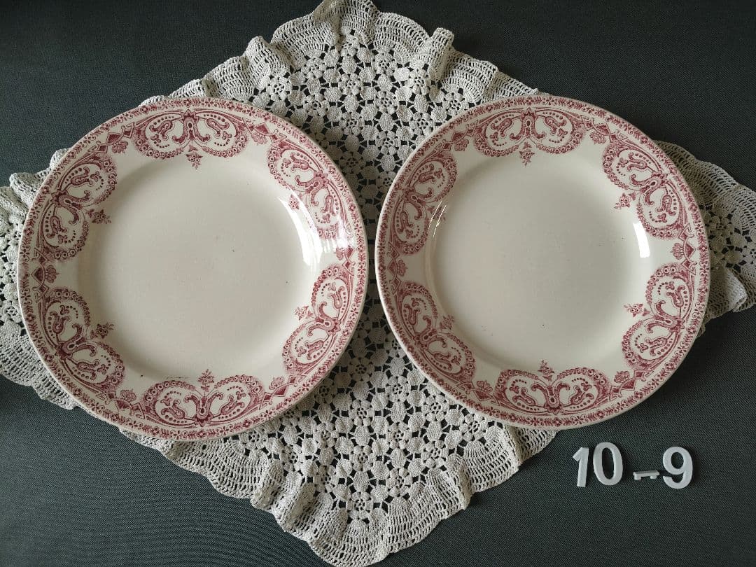 【11/5まで】サルグミンヌ　GUIRLANDEディナープレート２枚組 フランス製サルグミンヌのグリーンフラワーディナープレート