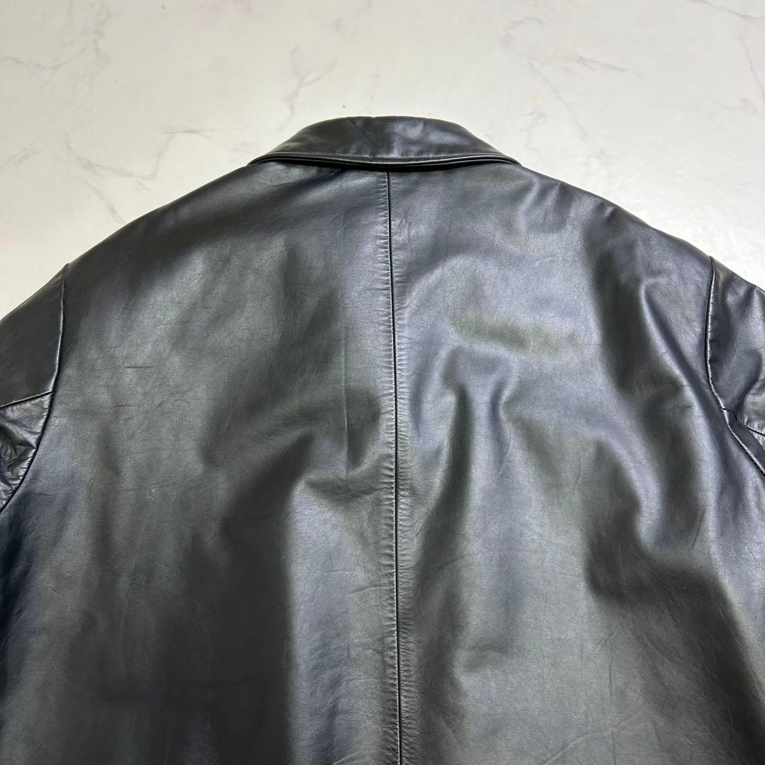 90s】OLD GAP レザージャケット 黒 L ミニマル 中綿 - メルカリ