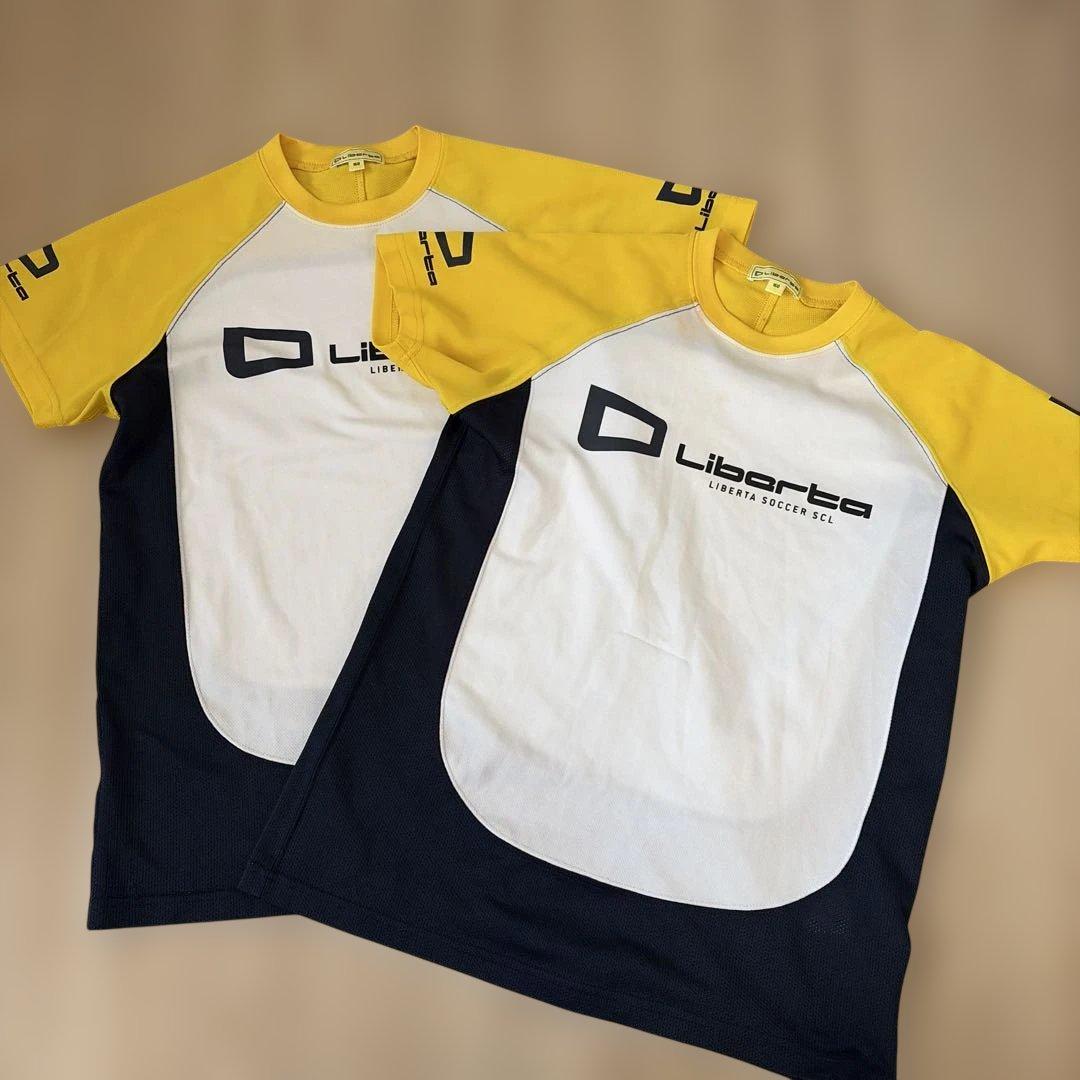 Liberta サッカー用シャツ イエロー/ネイビー160センチ2枚セット