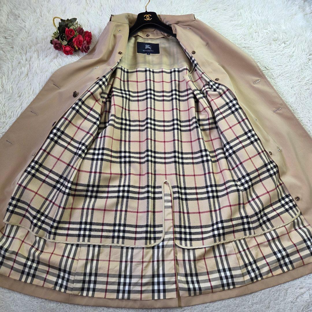 美品 バーバリー トレンチコート ハニーベージュ ノバチェック