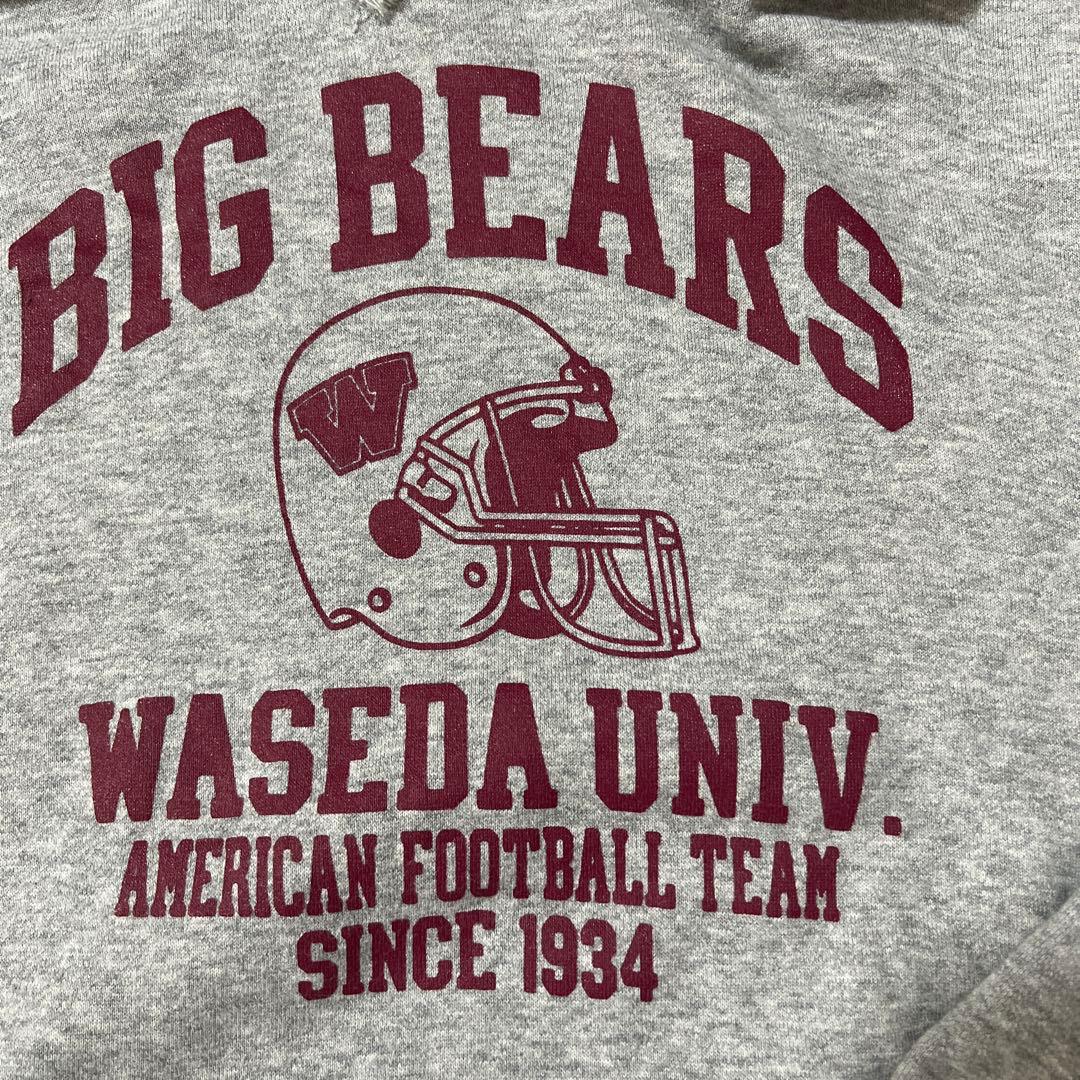 WASEDA BIG BEARS パーカー 早稲田 早稲田大学 アメフト - メルカリ