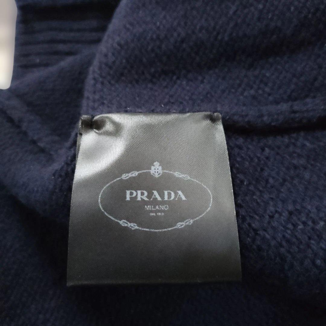 値下げ】PRADA カシミヤネイビー タイトスカート 前スリット 新品未使用