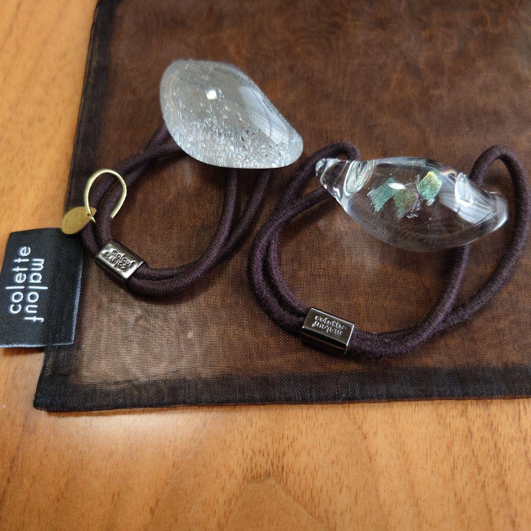 colette malouf ☆ クリア系グラスポニー♪ 2個セット♪ 新丸ビル店 限定商品】9/23(火祝) colette malouf グラスポ二－発売