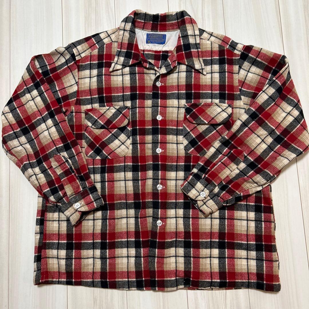70's Pendleton ウール ボードシャツ USA製 70s PENDLETON Vintage Wool Shirt ウールシャツ USA製 オー