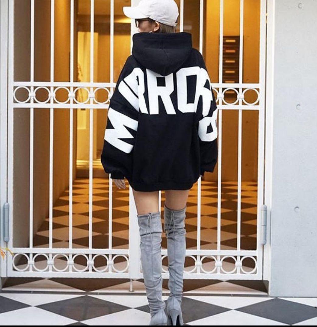 MIRROR9】ミラーナイン アイコンパーカーブラック - メルカリ