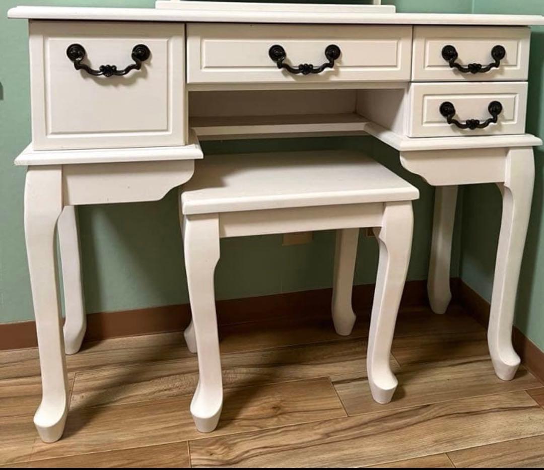 アメリカン ドレッサー 化粧台 鏡台 カントリー家具　姫系 ヴィンテージ家具 アメリカン ドレッサー 化粧台 鏡台 カントリー家具 姫系 ヴィンテージ