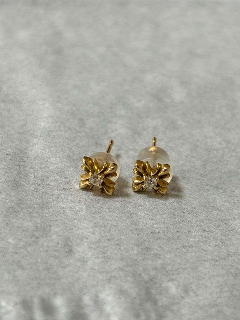 K18クロスピアス 楽天市場】【片耳販売】 クロスピアス K18 スタッドピアス 金属