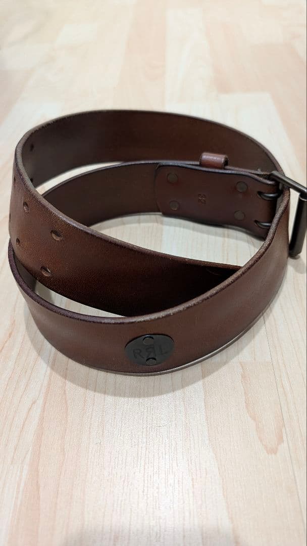 ​【極太4.7cm】RRL レザーベルト 32 ダブルアールエル RRL ダブルアールエル RALPH LAUREN レザーベルト【8145-004】 : 万代
