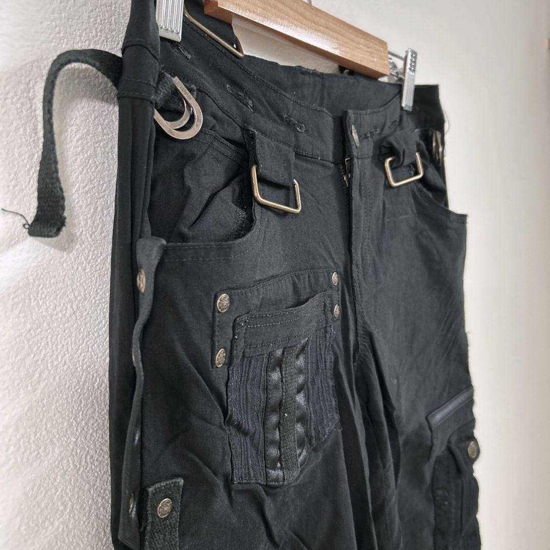 M】 Ozz Croce オッズクローチェ カーゴパンツ 龍 ドラゴン 黒 - メルカリ