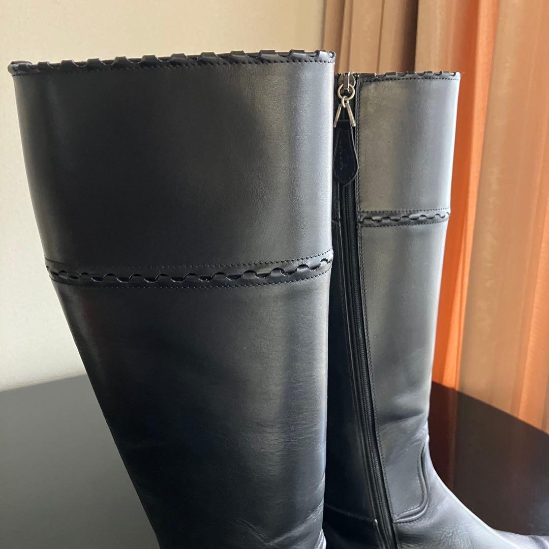 希少 ALAIA レザーロングブーツ ビンテージ アズディン・アライア