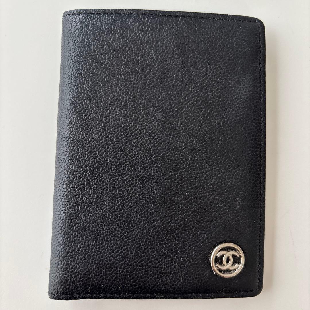 CHANEL ブラック レザー 定期入れ・カードケース - メルカリ