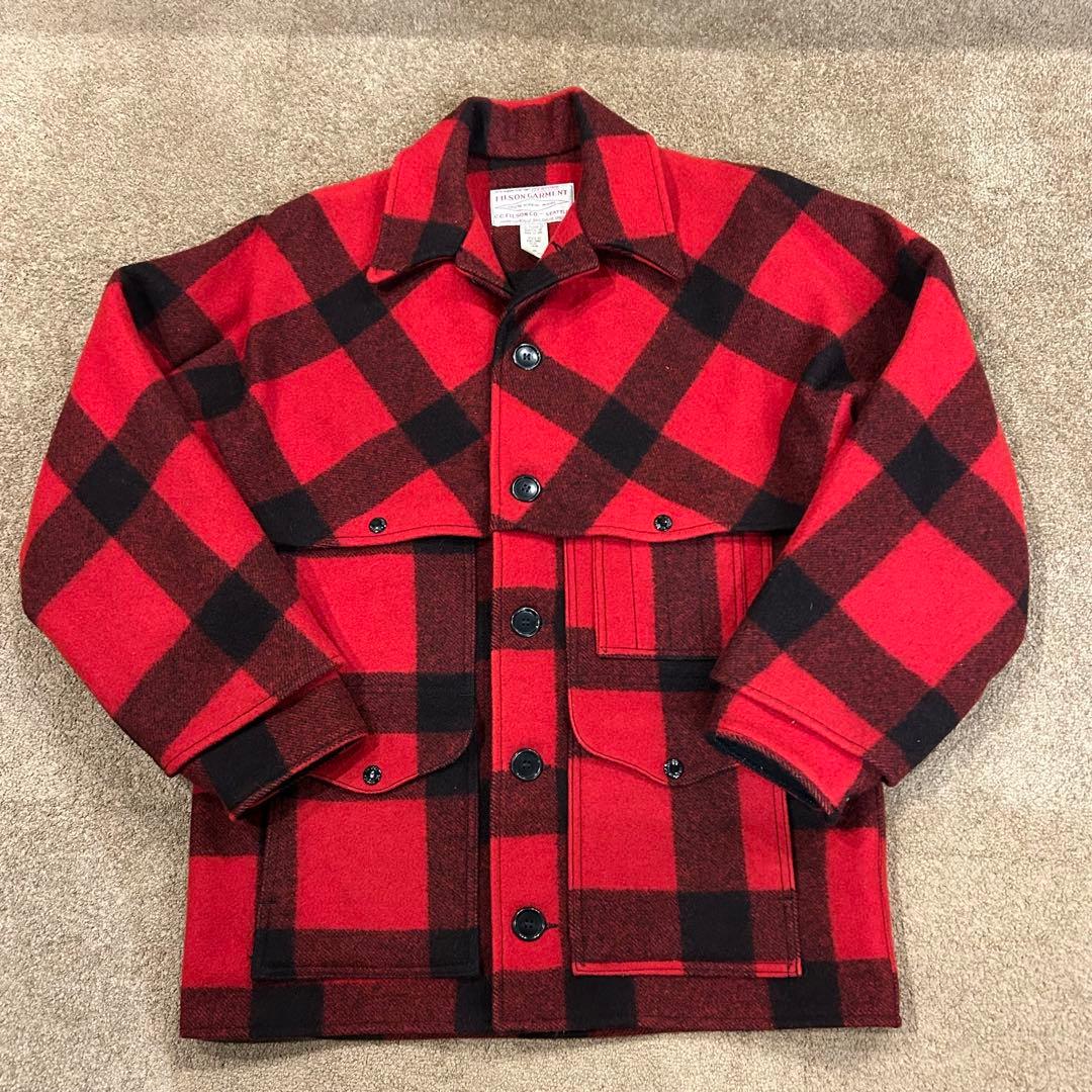 【極美品】FILSON マッキーノクルーザー　40　チェック　レッド　アメリカ製 filson107n-1.jpg